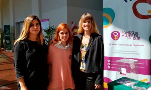 Luz Aquilante, directora ejecutiva del Fondo junto a la representantes del área de Recursos Locales del Fondo en Voces Vitales