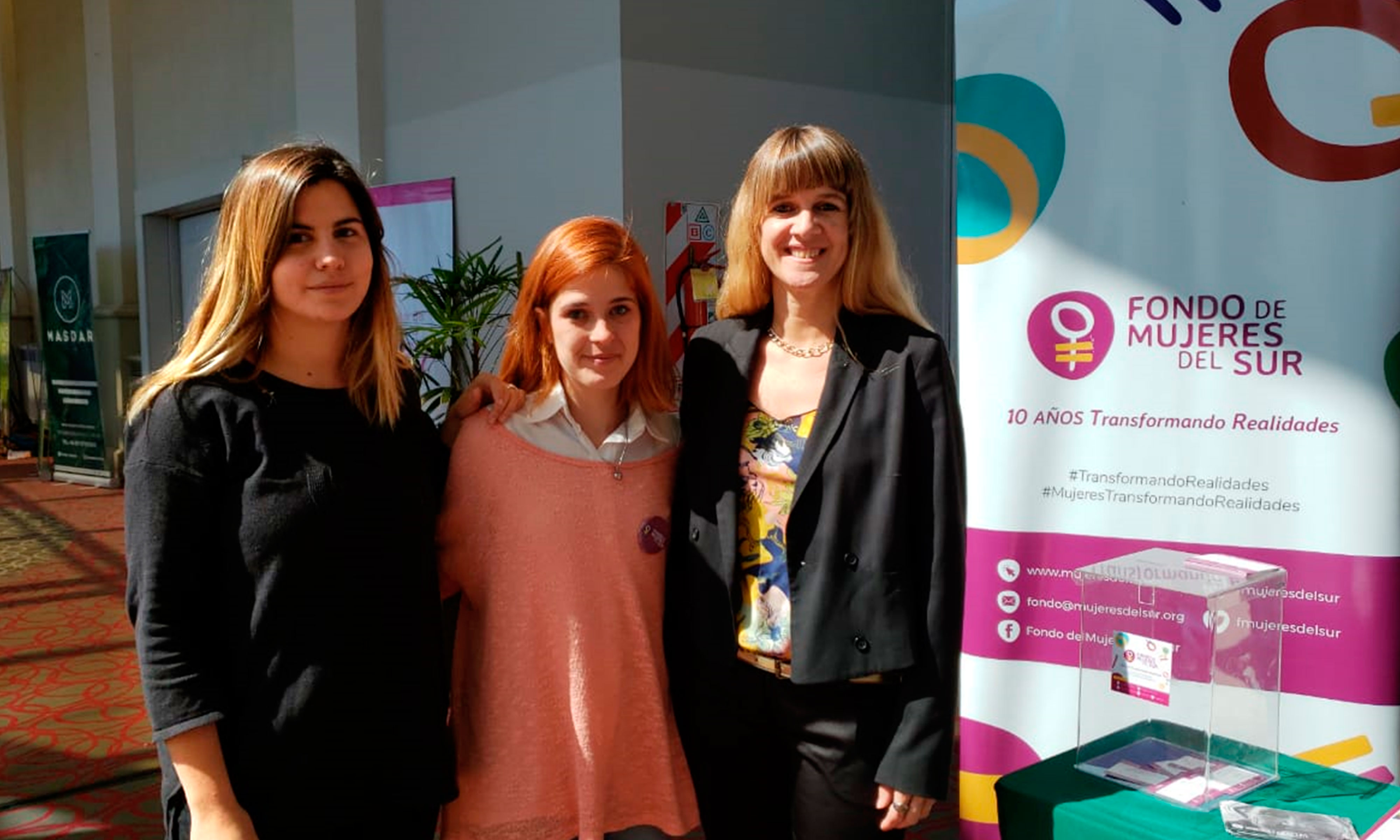 Luz Aquilante, directora ejecutiva del Fondo junto a la representantes del área de Recursos Locales del Fondo en Voces Vitales
